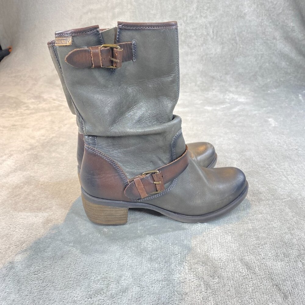 Pikolinos Le Mans Ankle Boots Womens 37 Gray Leather Mountain Hiking Outdoor - Picture 6 of 14